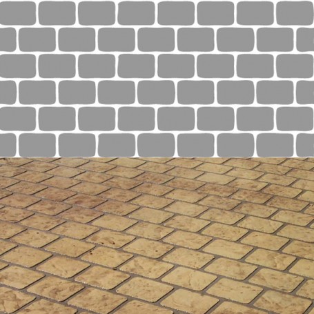 Sjabloonpatroon "Kleine Cobblestone" voor beton