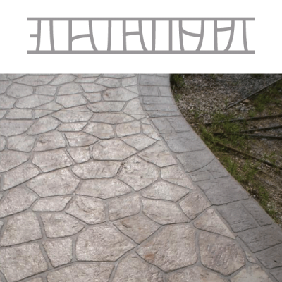 Sjabloonpatroon "Randen" voor beton