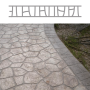 Sjabloonpatroon "Randen" voor beton