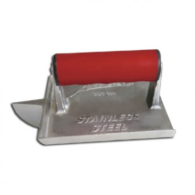 Handgroever van roestvrij staal voor beton 180×110 mm | Beton voeggereedschap
