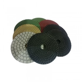 Komplettes Set Diamant-Polierpads Nass 125 mm | Betonpolieren
