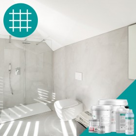 Complete microbetonset op oude tegels - Douche - 5 tot 10 m²