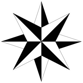 Molde estrella náutica Ø80 cm para resina drenante y grava resinada