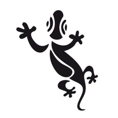 Kleine salamander mal voor steentapijt – Decoratieve vorm