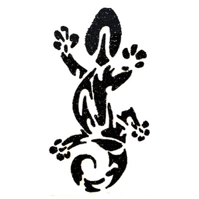 Grote salamander mal voor steentapijt – Decoratieve vorm