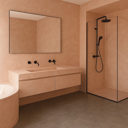 Kit completo de microcemento sobre baldosas antiguas - Baño - 5m², 10m²