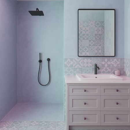 Micro-concrete full kit on old tiles - Bathroom & shower - 5 to 10 sqm