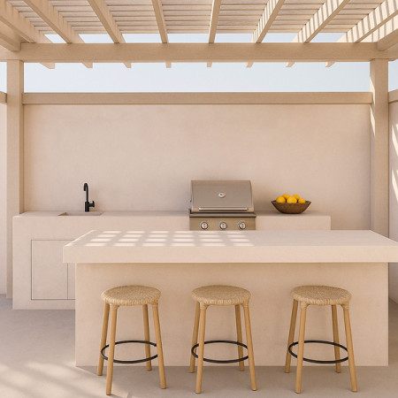 Microcemento - Paquete todo incluido para exteriores (terraza de la piscina, patio)
