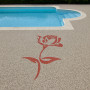 Bloem mal voor steentapijt | Decoratieve mal harsgebonden grind