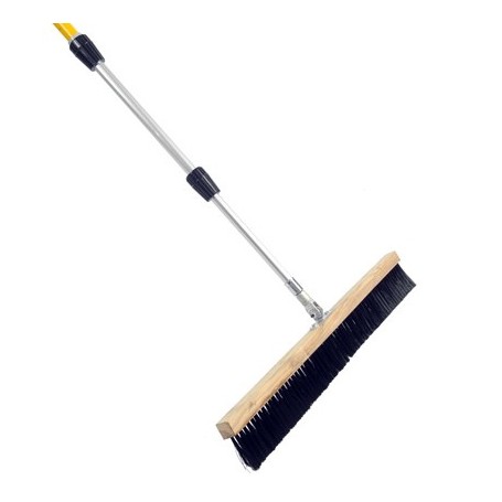 Concrete finishing broom with handle